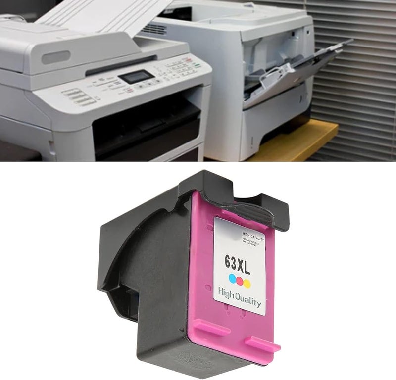 يوسو H 63XLC خرطوشة حبر ملونة من ABS للطابعات النافثة للحبر بديلة لـ HP OfficeJet 4520 4512 4516 4650 3830 5255 Deskjet 3634 3639 - Image 2